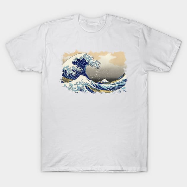 ✪ The Great Wave Off Kanagawa ✪ Retouched Fan Art T-Shirt by Naumovski